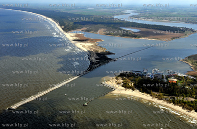 Gdansk Wyspa, Sobieszewska z lotu ptaka. Ujscie Wisly...