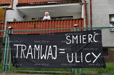 Wrzeszcz. Portest mieszkańców ul. Bohaterów Getta...