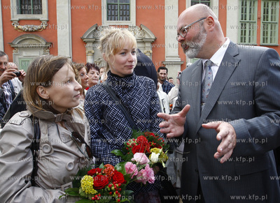 Gdansk. Uroczyste uruchomienie Fontanny Czterech Kwartalow,...