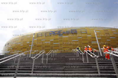 Gdansk. Budowa stadionu PGE Arena Gdansk. Obiekt ten...