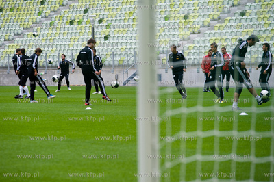 Gdansk. Stadion PGE Arena. Pierwszy oficjalny trening...