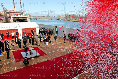 Gdansk. Stocznia Remontowa Shipbulding SA. Chrzest...