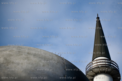 Gdansk. Meczet przy ul. Abrahama, pod drzwiami ktorego...