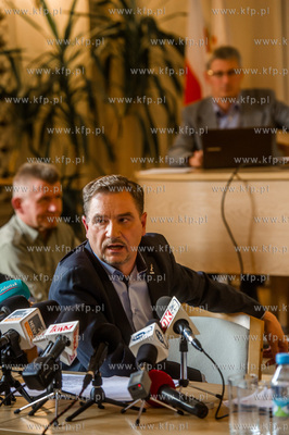 Gdansk. Konferencja prasowa Przewodniczacego Komisji...