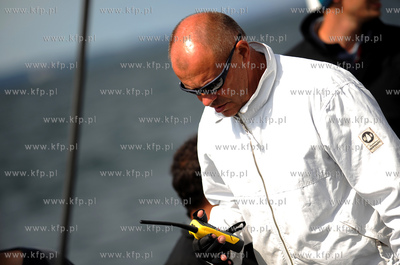 Zatoka Gdanska. Katamaran Gemini 3, na ktorym Roman...