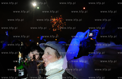 Gdynia. Skwer Kosciuszki. Mieszkancy Gdyni swietuja...