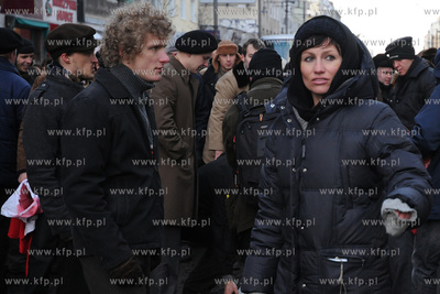 Plan zdjeciowy filmu o masakrze robotnikow na Wybrzezu...