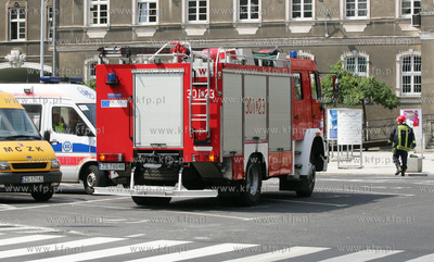 Ewakuacja Urzedu Miejskiego w Szczecinie. Powodem byl...