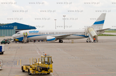 Port Lotniczy Gdansk im. Lecha Walesy. Nz.Boeing 737...