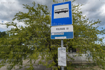 Gdynia, Kacze Buki. Przystanek autobusowy linii 181,...
