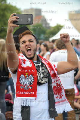Strefa kibica na Targu Węglowym w Gdańsku podczas...
