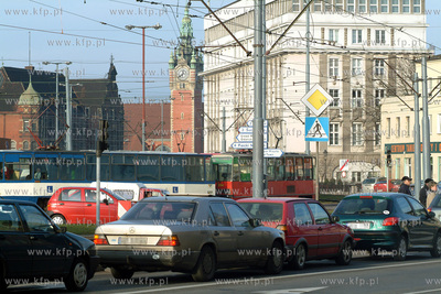 Gdansk - ulica Waly Jagiellonskie i wezel Hucisko,...
