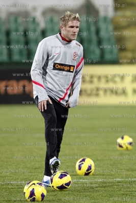 Gdansk. Stadion przy ul. Traugutta. Trening reprezentacji...
