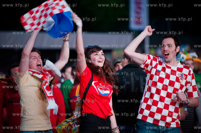 Gdansk. Fanzone - Strefa Kibica na Placu Zebran Ludowych....