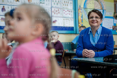 Gdansk. Zaspa. Szkola Podstawowa nr 92. Wizyta wiceministra...