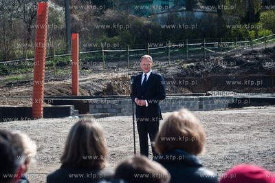 Gdansk. Uroczystosc wmurowania kamienia wegielnego...