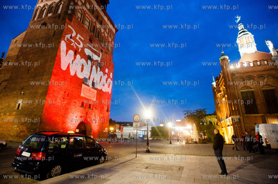 Gdansk. Logo obchodow 25-lecia pierwszych, wolnych...