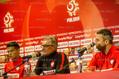 Gdansk. Stadion Energa. Konferencja prasowa poprzedzajaca...