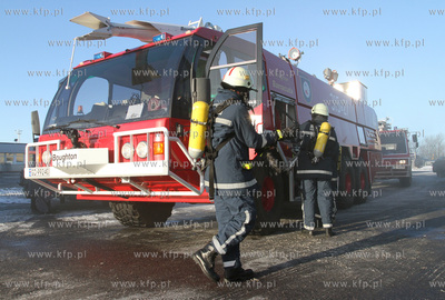 Gdansk. Rebiechowo. Cwiczenia - symulacja pozaru w...