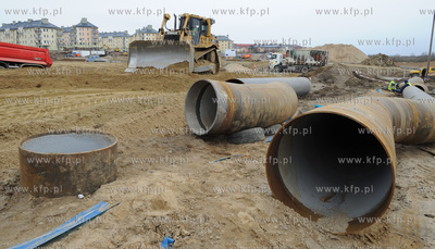 Gdansk. Budowa ulicy Nowej Lodzkiej w ramach projektu...