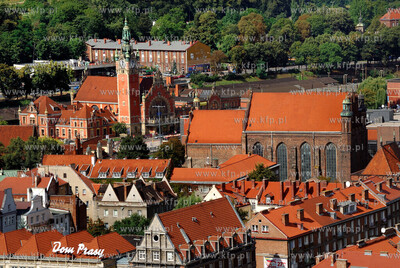 Gdansk. Widok z wiezy kosciola Najswietszej Marii Panny,...
