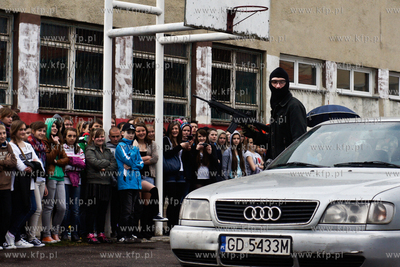 Gdansk. Gimnazjum nr 29 na Suchaninie. Pokazy Gdanskiej...