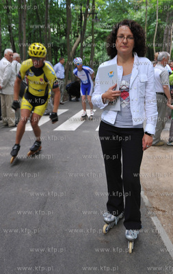 Uroczyste otwarcie Parku Polnocnego w Sopocie. Nz rzecznik...