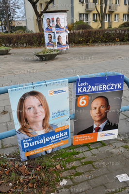 Gdańsk Brzeźno. Wybory samorządowe, plakaty wyborcze...