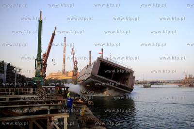 Gdansk. Remontowa Shipbuilding. Uroczyste wodowanie...