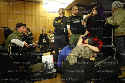 Gdansk. Budynek Not. Precasting do programu telewizji...