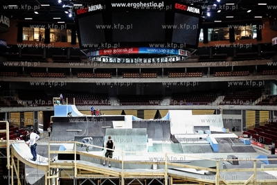 Ergo Arena prawie gotowa na zawody sportow ekstremalnych...