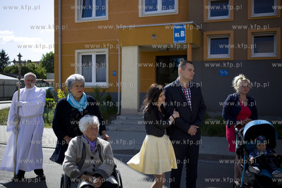 Procesja Bozego Ciala w gdanskiej dzielnicy Letnica....