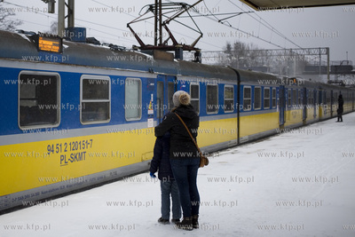Peron kolejki SKM Gdynia Orłowo. 07.02.2017 fot. Krzysztof...