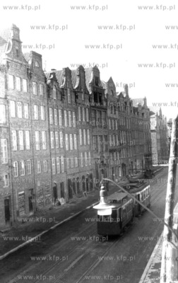 Ulica Dluga w Gdansku w trakcie odbudowy po II wojnie...