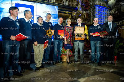 Gdansk. Dwor Artusa. Gala wreczenia nagrod dla zeglarzy...