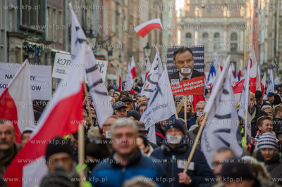 Gdansk. Manifestacja w obronie Wolnych Mediow zorganizowana...