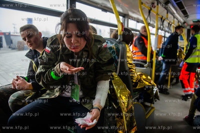 Stadion Energa Gdańsk. Ćwiczenia służb ratowniczych...