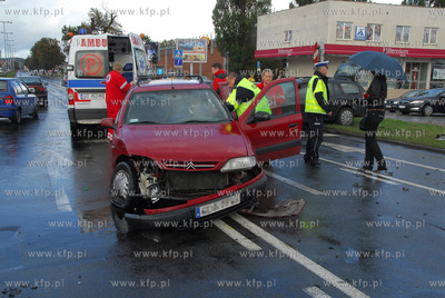 Gdansk. Wypadek na skrzyzowaniu al. Grunwaldzkiej i...