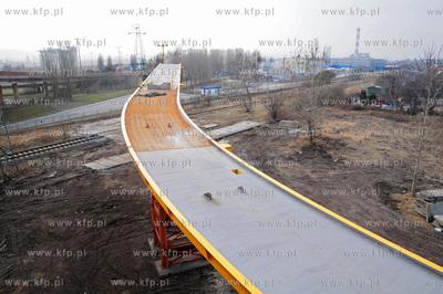 Budowa estakady rowerowej wzdluz Estakady Kwiatkowskiego...