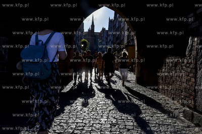Gdańsk. Brama Mariacka i ul. Mariacka. 4.07.2018 Fot....