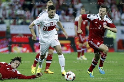 Gdansk. PGE Arena. Mecz towarzyski Polska- Dania. Nz....