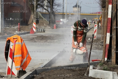 Przebudowa ulicy Uczniowskiej w Gdańsku Letnicy. 25.03.2015...