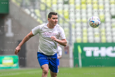 Stadion Gdańsk. Mecz towarzyski drużyn piłkarskich...