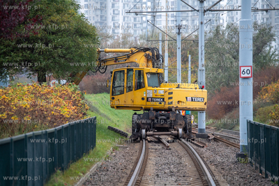 Remont dojazdów do pętli tramwajowej Zaspa w Gdańsku....