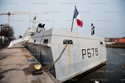 Gdansk. Nabrzeze Motlawy. Wizyta nalezacego do francuskiej...