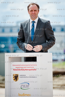 Gdansk. Rebiechowo. Uroczystosc wmurowania kamienia...