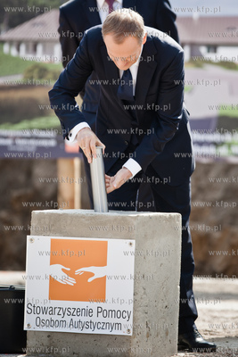 Gdansk. Uroczystosc wmurowania kamienia wegielnego...