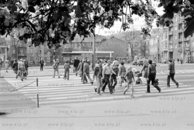 Przejście dla pieszych obok skrzyżowania alei Grunwaldzkiej...