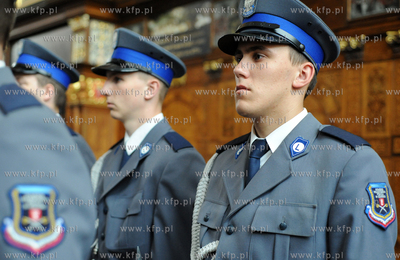Gdansk. Dwor Artusa. Swieto Policji. Podczas uroczystosci...