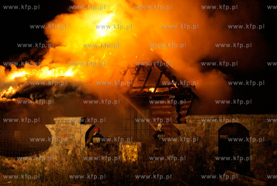 Pozar goralskiego domu na ulicy Warzywniczej w Wejherowie,...